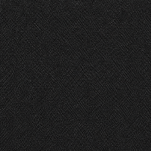 A close-up texture shot of a black woven fabric, showing the fine diagonal weave pattern.