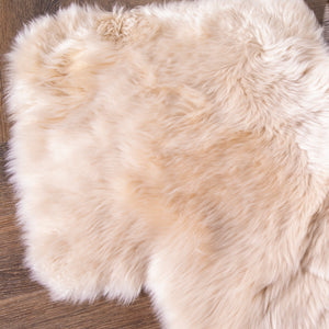 Double Beige Sheepskin Rug