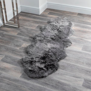 Double Grey Sheepskin Rug