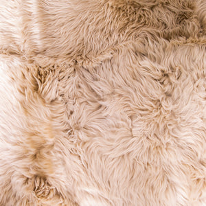 Quad Beige Sheepskin Rug