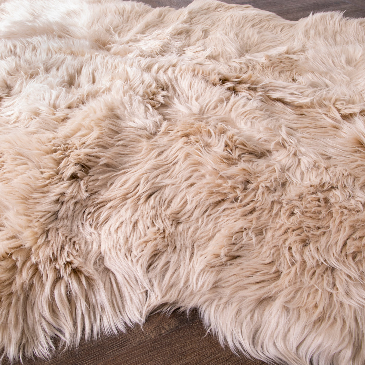 Quad Beige Sheepskin Rug