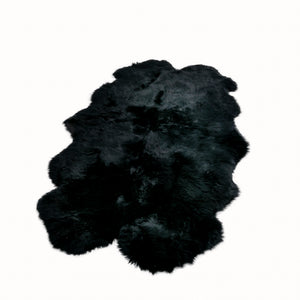 Quad Black Sheepskin Rug