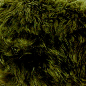 Quad Olive Green Sheepskin Rug