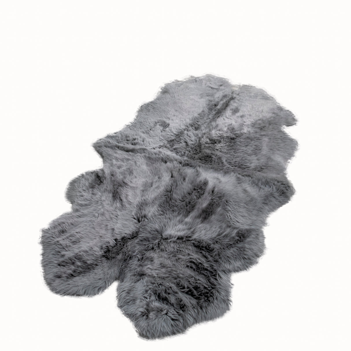 Quad Grey Sheepskin Rug