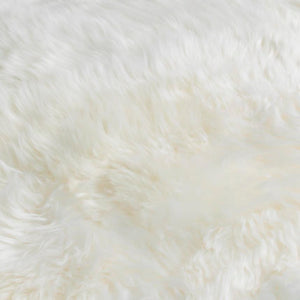 Quad Natural White Sheepskin Rug