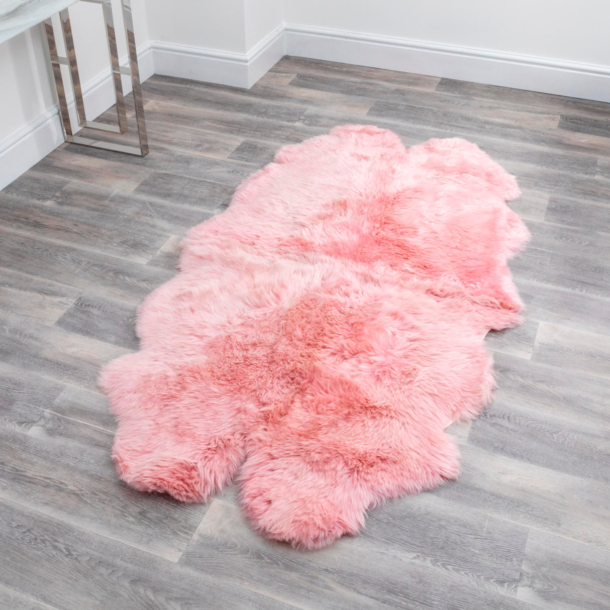 Quad Blush Pink Sheepskin Rug