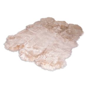 6 Pelt Beige Sheepskin Rug