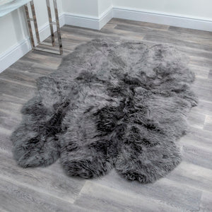 Sextuple Grey Sheepskin Rug