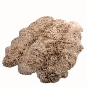 Sextuple Light Brown Sheepskin Rug