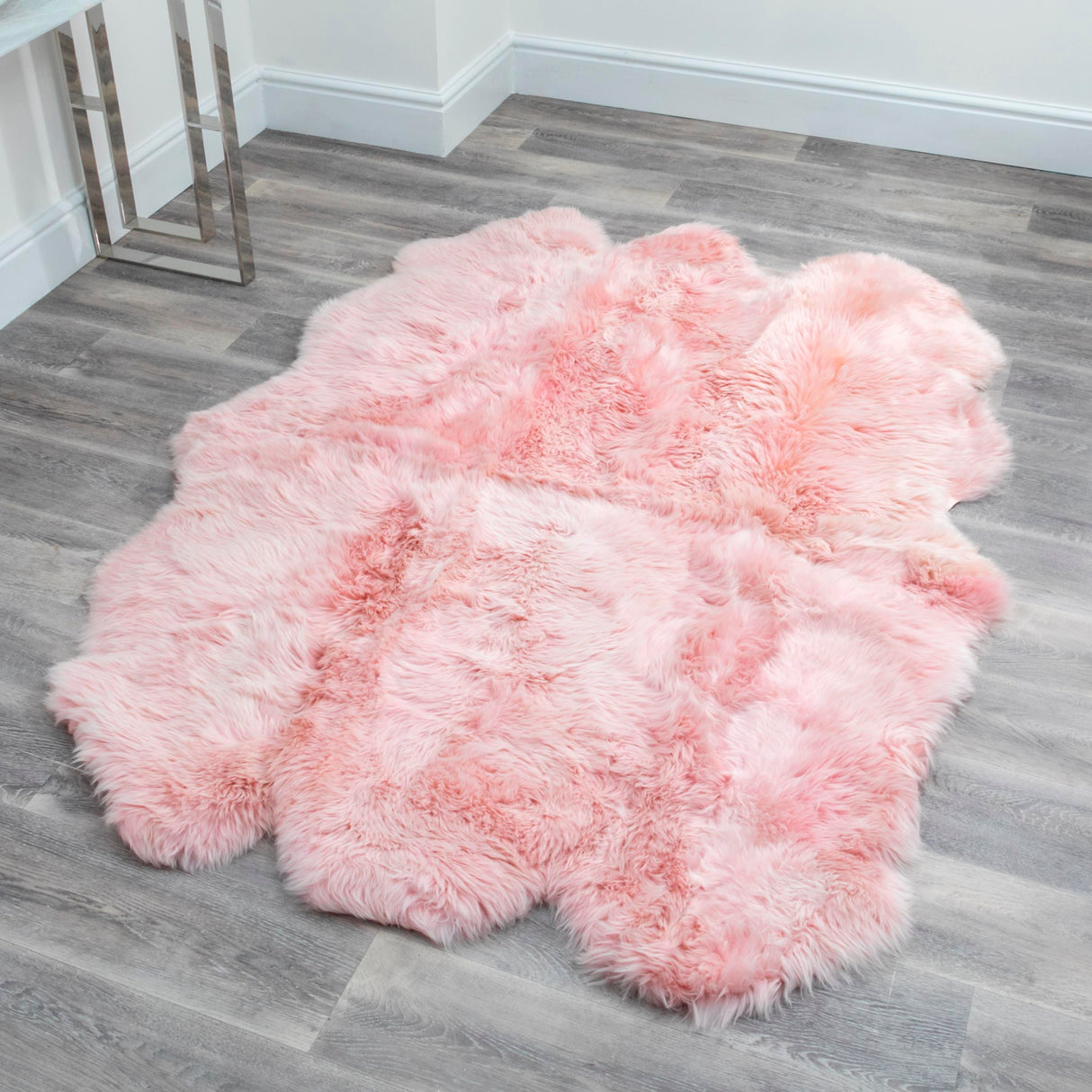 Sextuple Blush Pink Sheepskin Rug