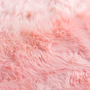 Sextuple Blush Pink Sheepskin Rug