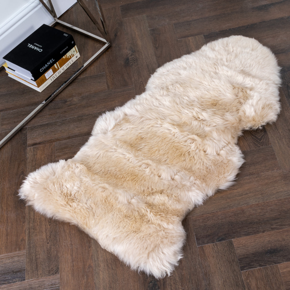 Beige Sheepskin Rug XXL