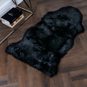 Black Sheepskin Rug XXL