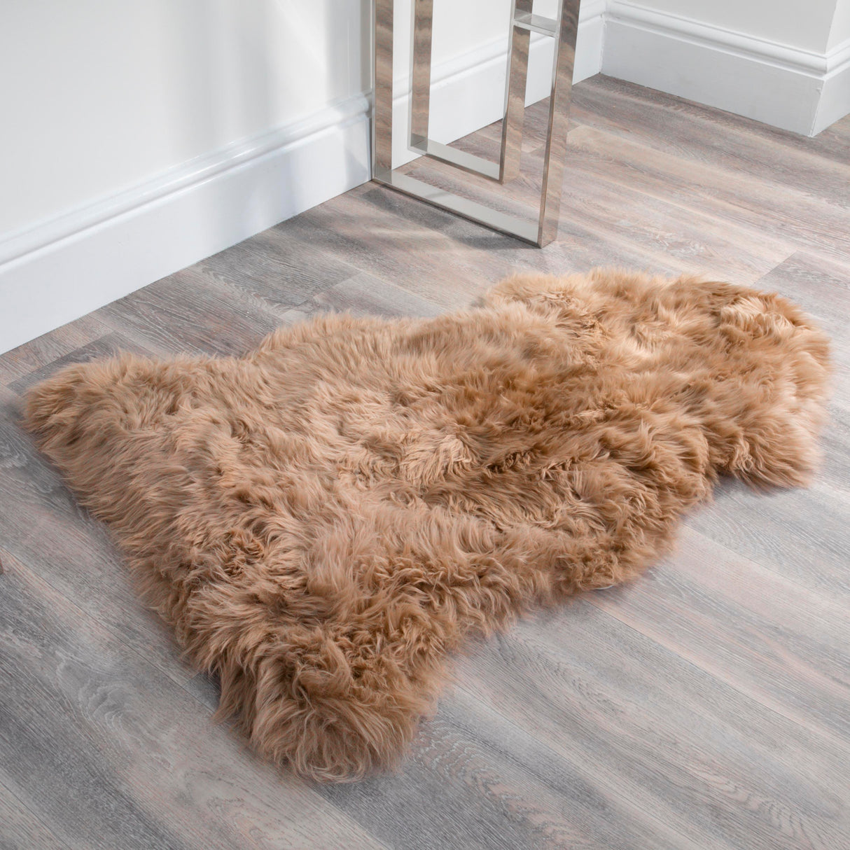 Light Brown Sheepskin Rug XXL