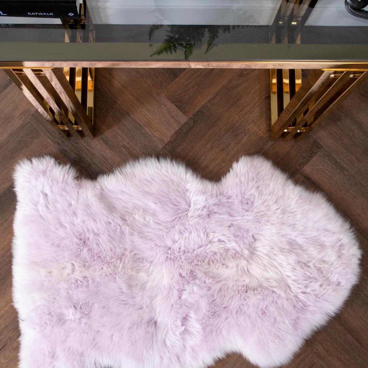 Lilac Sheepskin Rug XXL