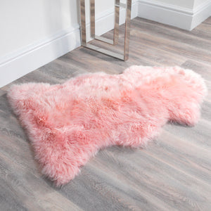 Blush Blush Pink Sheepskin Rug XXL