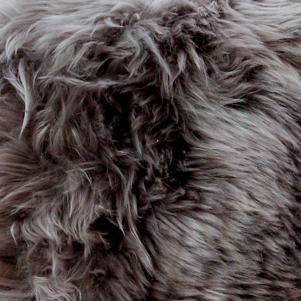 Grey Sheepskin Cushion 45x45cm