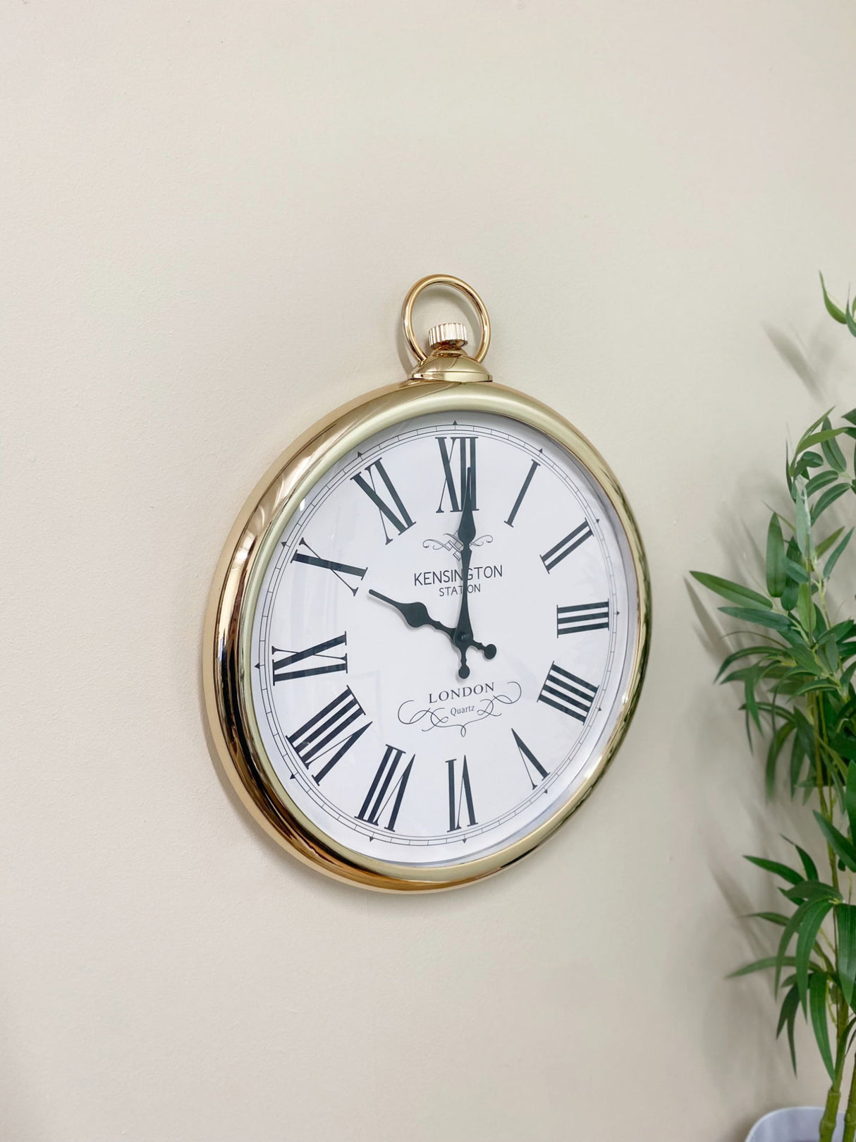 Round Copper Wall Clock
