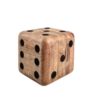 Mango Wood Dice Doorstop