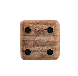 Mango Wood Dice Doorstop