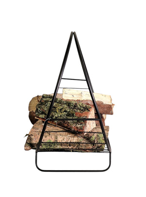 Black Fireside Metal Log Holder