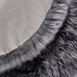 Grey Sheepskin Circle Rug