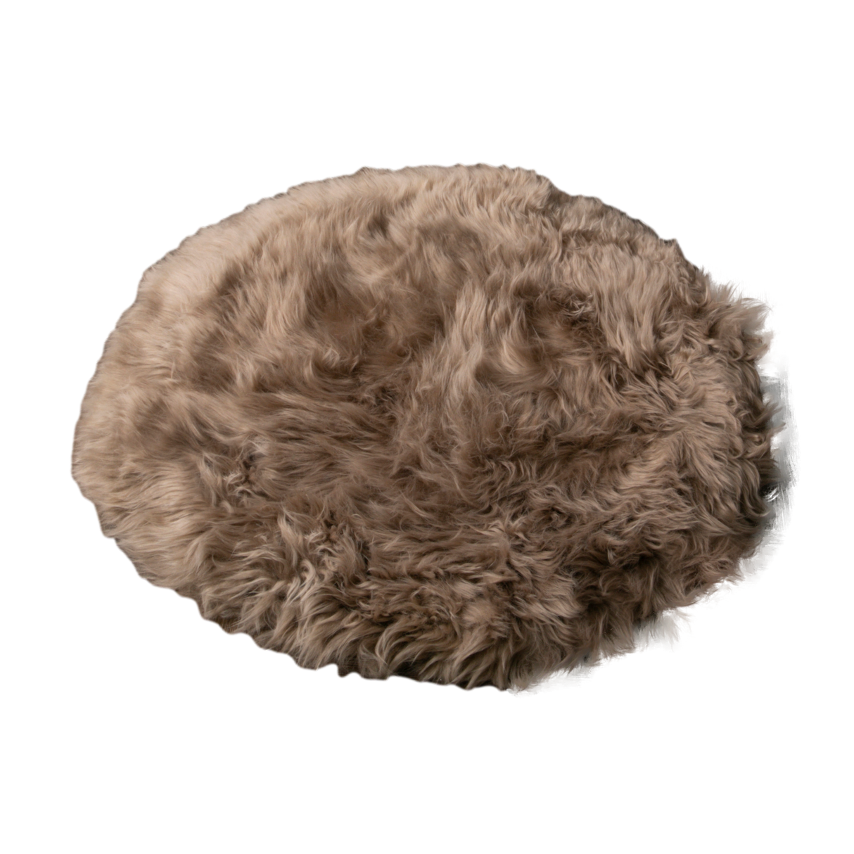 Light Brown Sheepskin Circle Rug