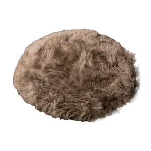 Light Brown Sheepskin Circle Rug