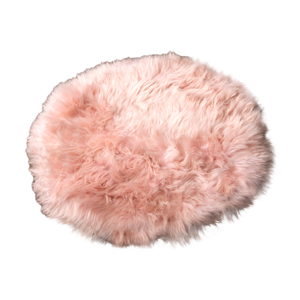 Pink Sheepskin Circle Rug