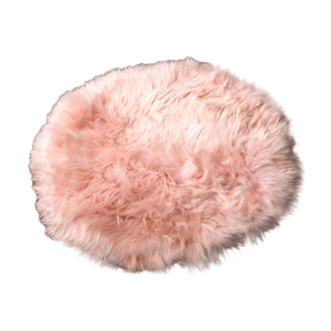 Pink Sheepskin Circle Rug