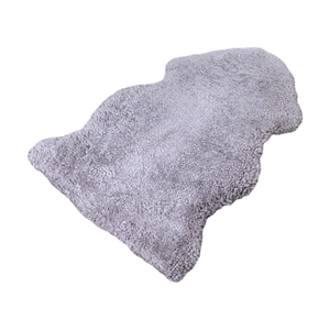 Grey Short Pile Sheepskin Rug