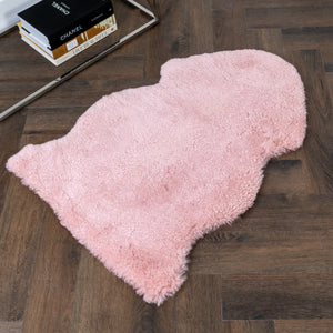 Pink Short Pile Sheepskin Rug