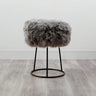 Metal Sheepskin Stool
