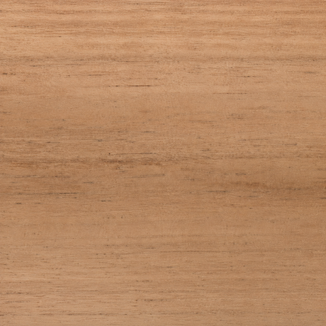 A close-up texture of a warm medium brown wood grain surface.
