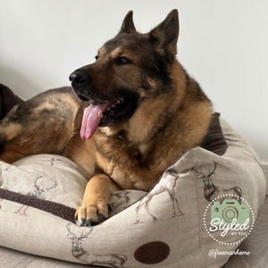 Moorland Stag Fleece Lined Dog Bed