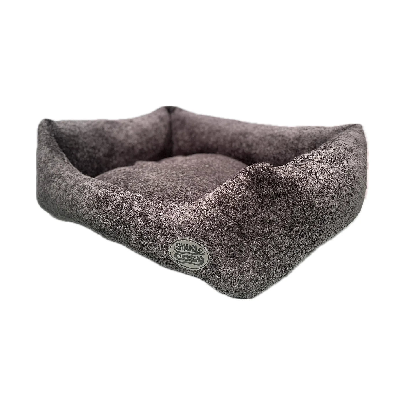 Teddy Bouclé Dog Bed Charcoal