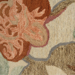 Paavi Hand Tufted Beige Woollen Cut Pile Carpet