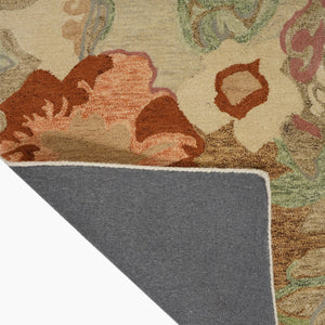 Paavi Hand Tufted Beige Woollen Cut Pile Carpet