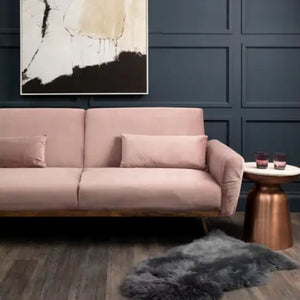 Broadway Velvet Sofa Bed - Dusky Pink