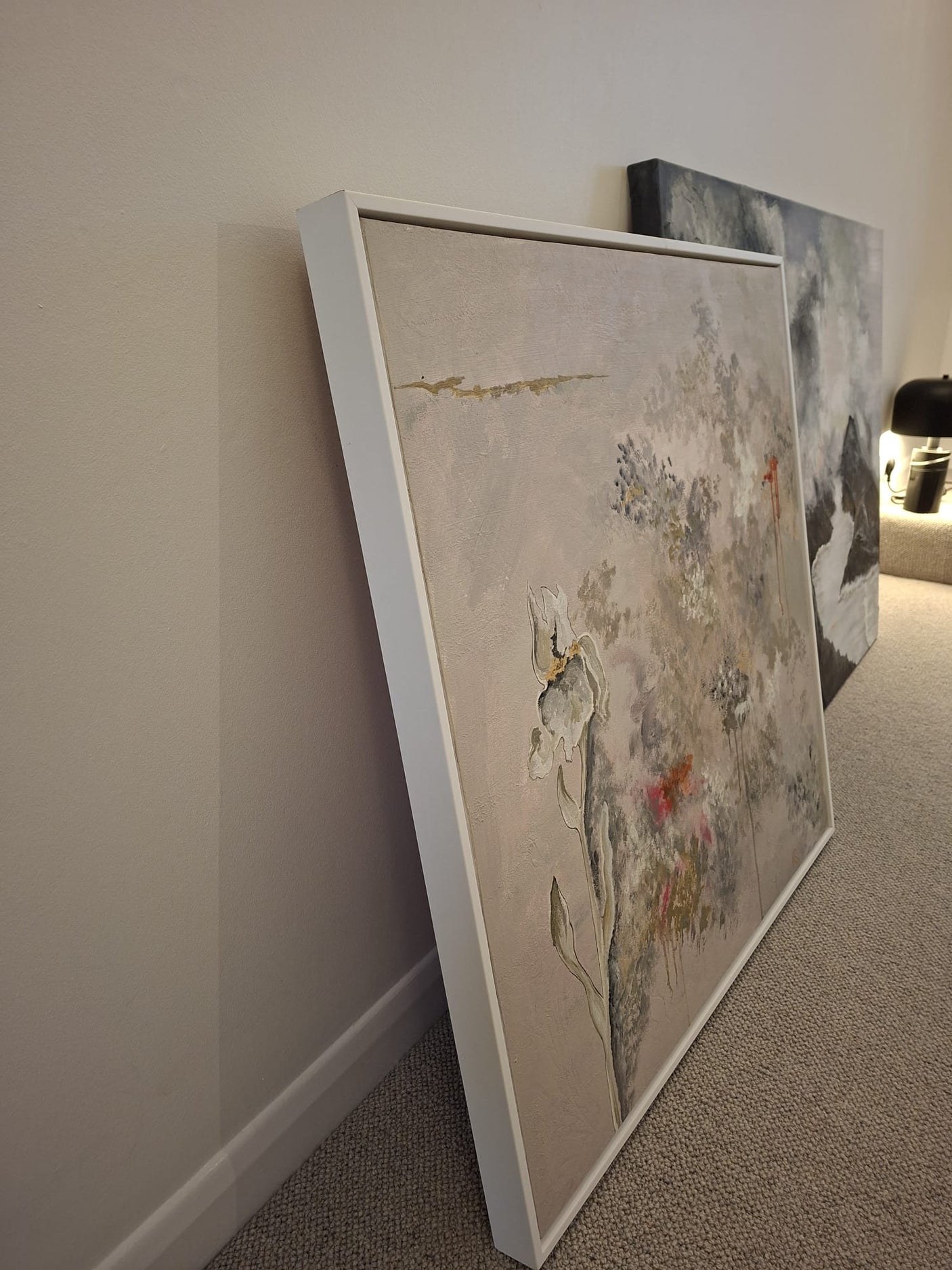 Phantom Lily - Framed Original Hand Painted Floral Canvas Art