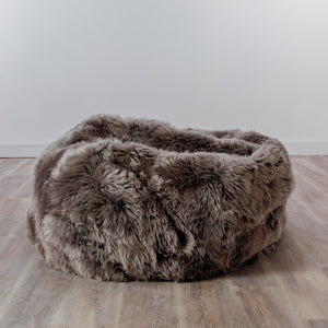 XXL Luxurious Grey Sheepskin Beanbag