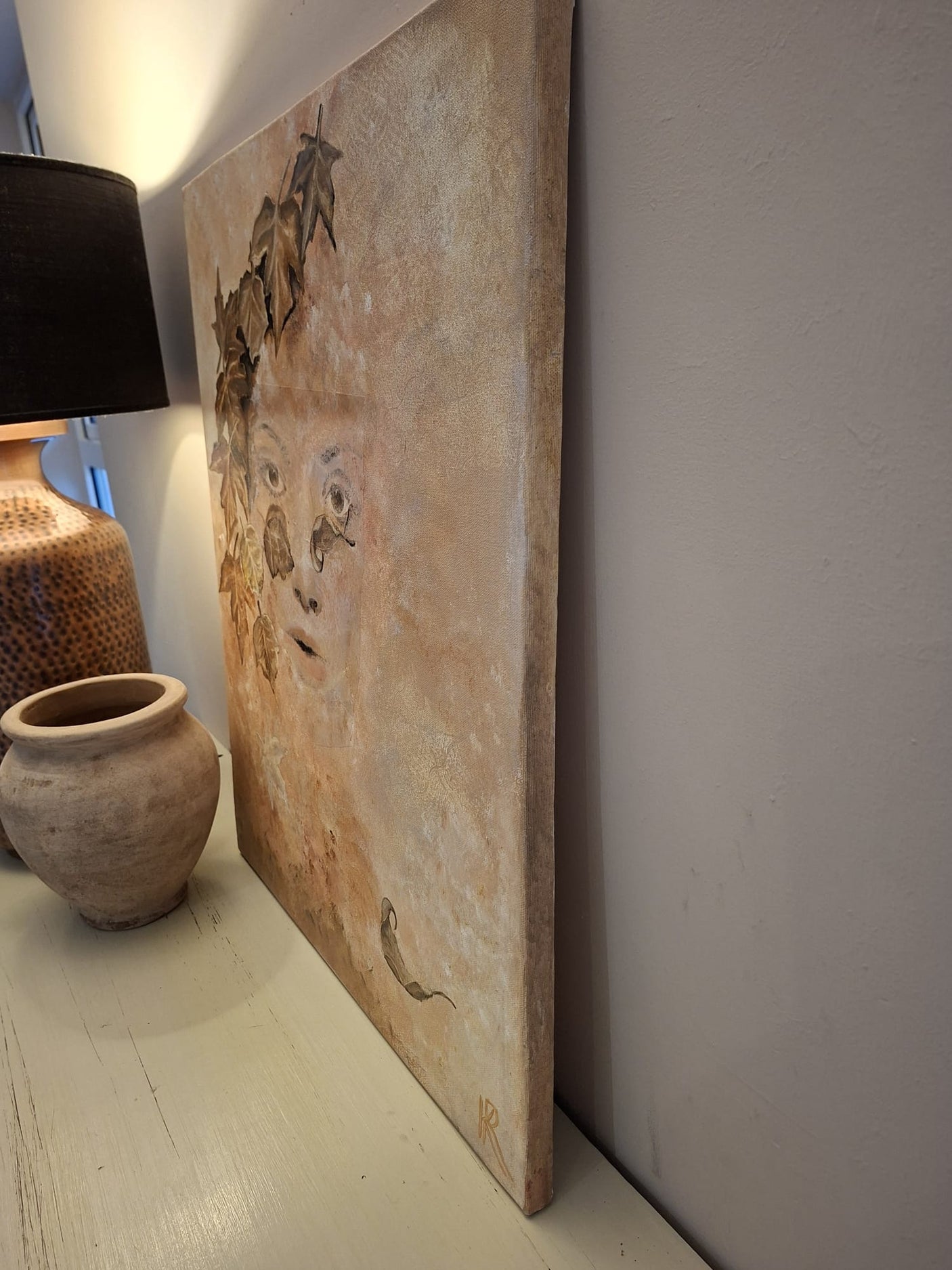 The Season She Wore – Original Hand Painted Acrylic & Collage Canvas Art