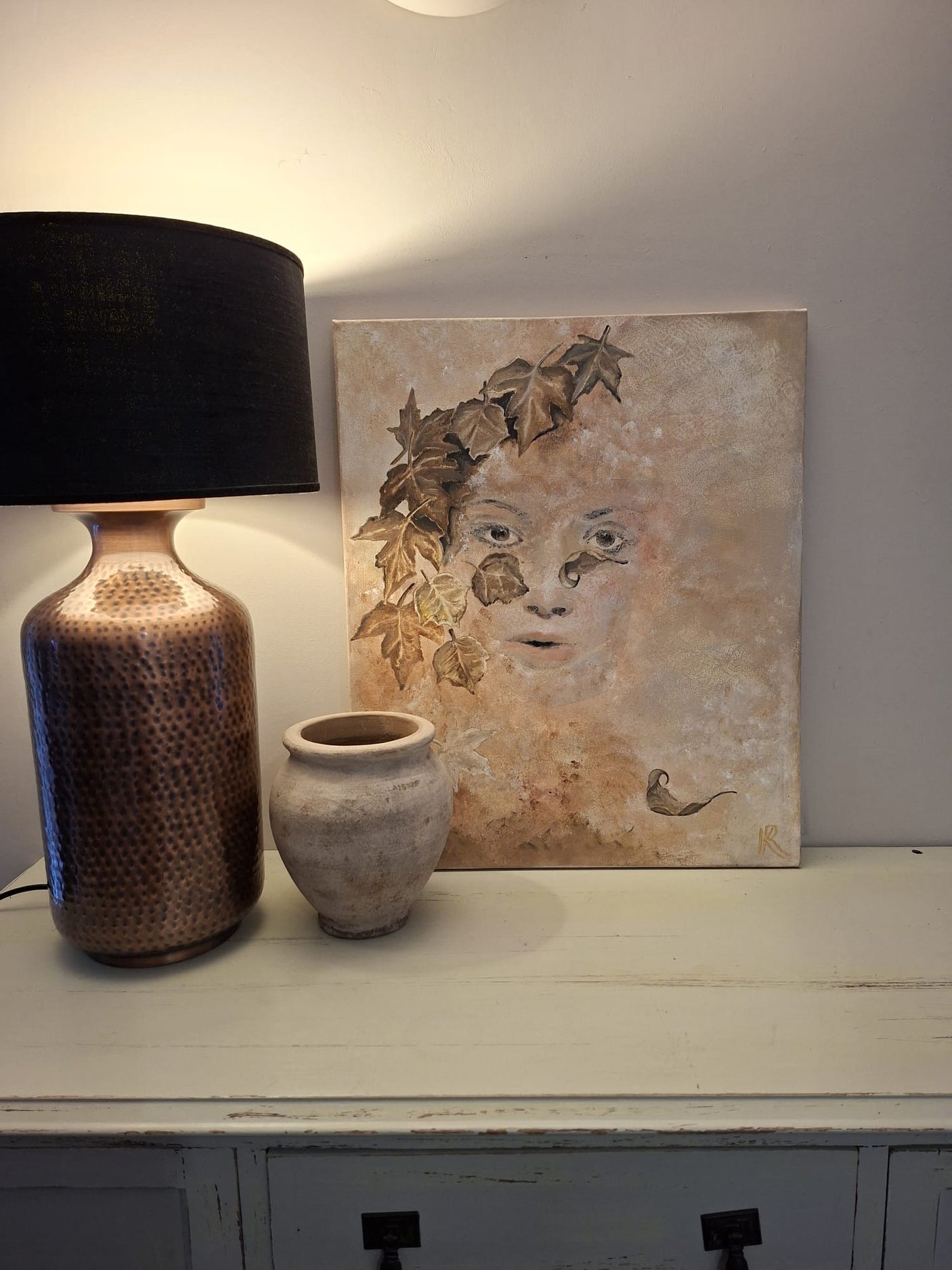 The Season She Wore – Original Hand Painted Acrylic & Collage Canvas Art