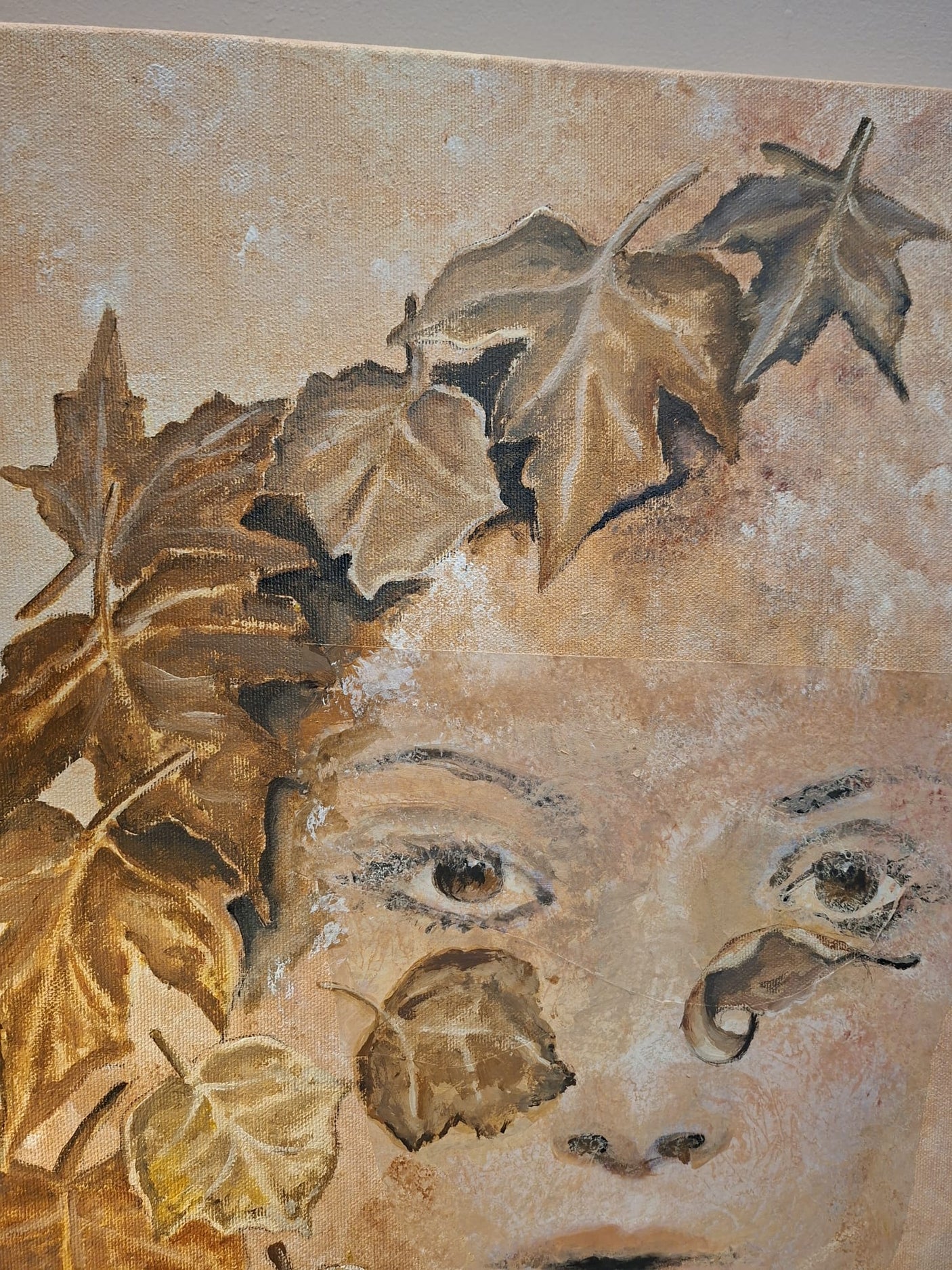 The Season She Wore – Original Hand Painted Acrylic & Collage Canvas Art