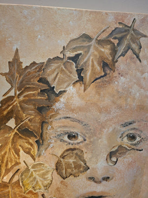 The Season She Wore – Original Hand Painted Acrylic & Collage Canvas Art