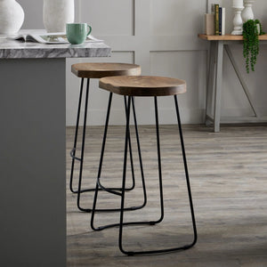 Hardwood Industrial Barstool