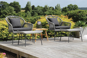 Miyako Slate Easy Chair & Footstool