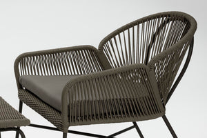 Miyako Slate Easy Chair & Footstool