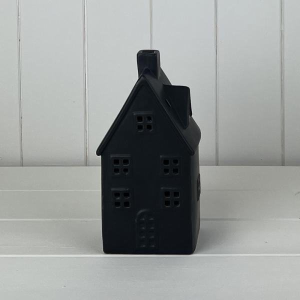 Black Ceramic House Ornament with LED