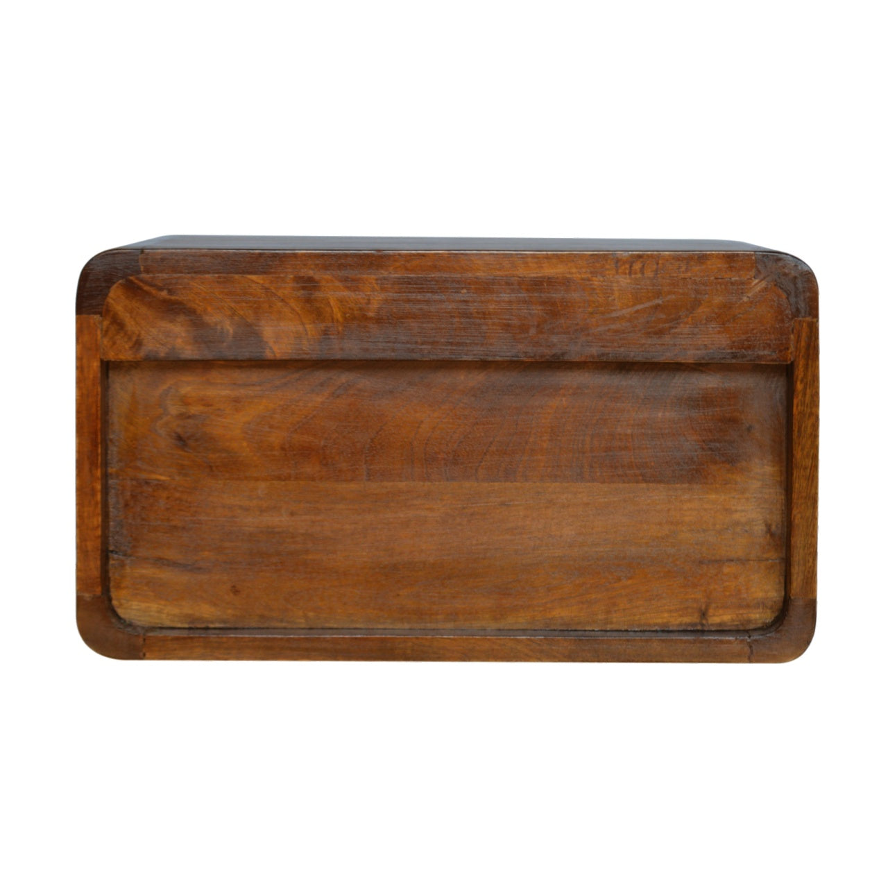 Curved Chestnut Floating Bedside Table